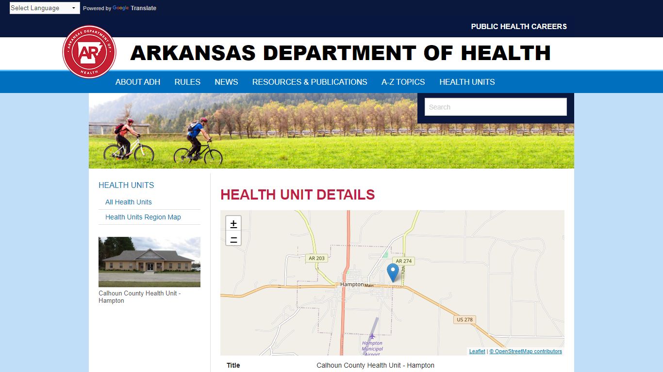 Calhoun County Health Unit - Arkansas Department of Health